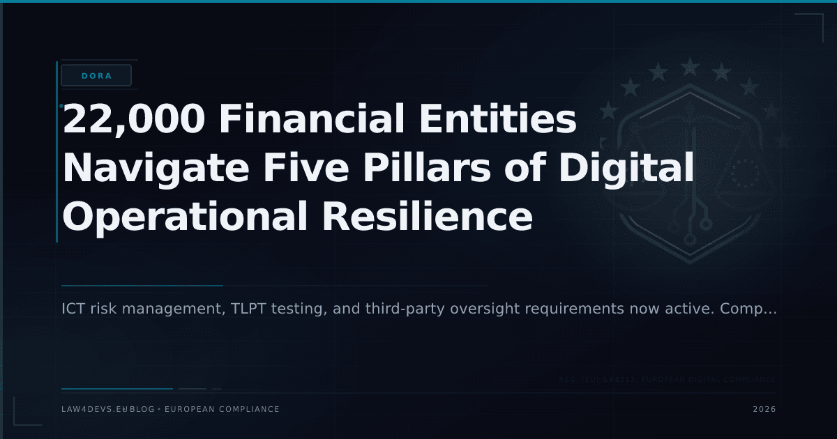 22,000 Financial Entities Navigate Five Pillars of Digital Operational Resilience
