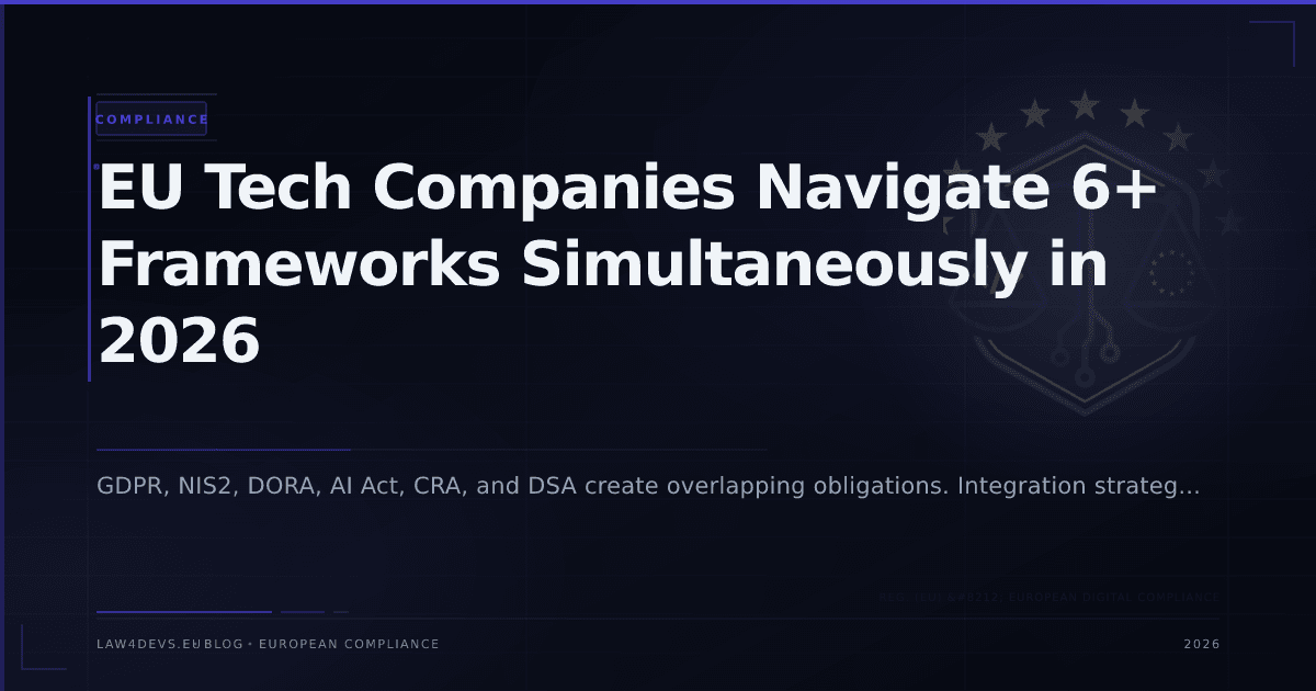 EU Tech Companies Navigate 6+ Frameworks Simultaneously in 2026