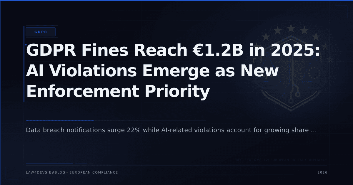 GDPR Fines Reach €1.2B in 2025: AI Violations Emerge as New Enforcement Priority